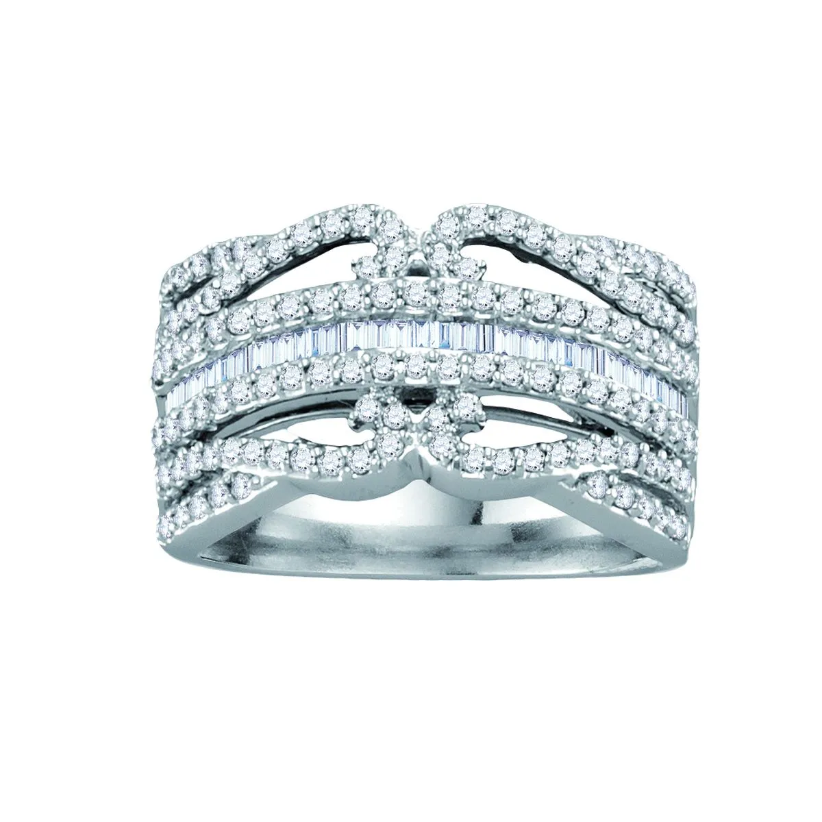 1 CTW Diamond Anniversary Ring in 14KT White Gold