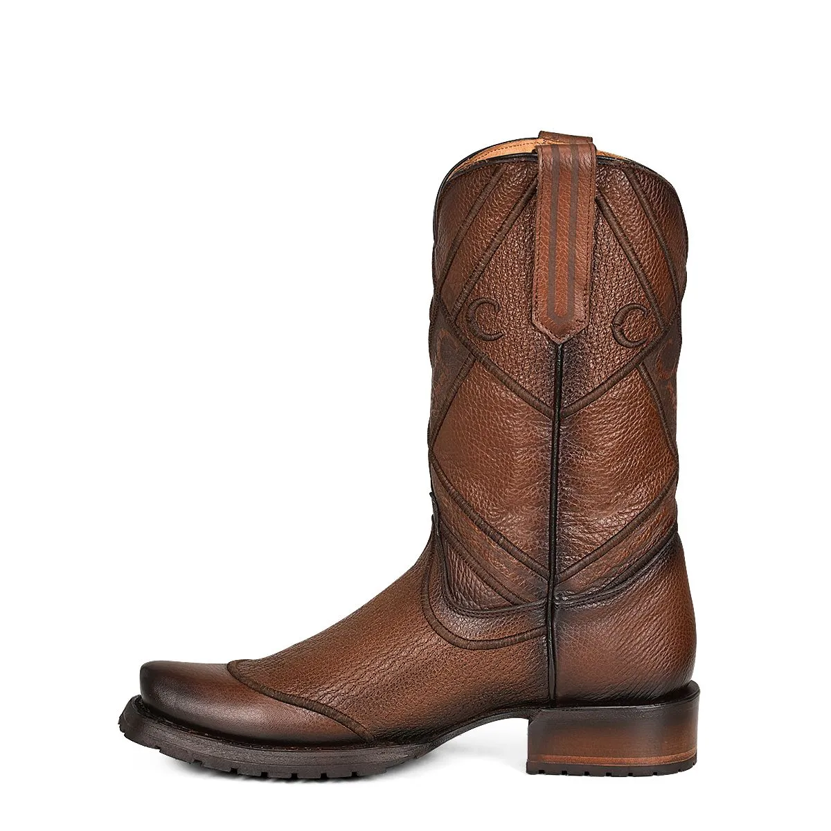 1J2MRS - Cuadra brown casual cowboy cowhide leather boots for men