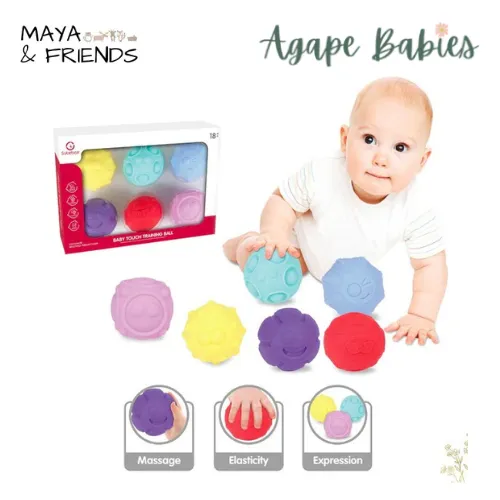 [2-Pack] Maya & Friends Baby Touch Training Ball