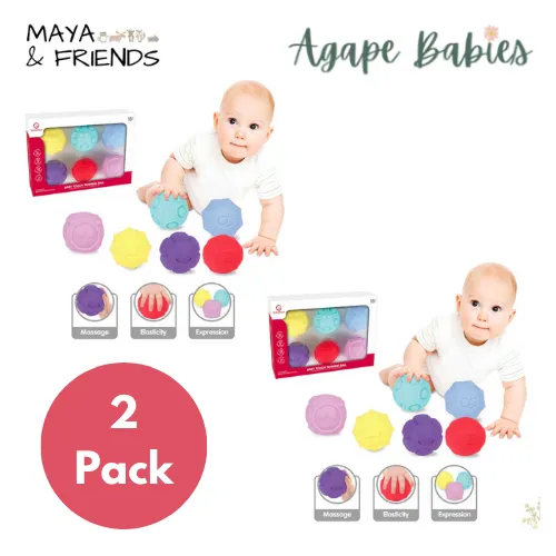 [2-Pack] Maya & Friends Baby Touch Training Ball