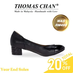 [20% off at cart] Embossed Heel Court Shoes