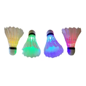 4 in 1 LED Goose Feather Material LED Light Durable Badminton