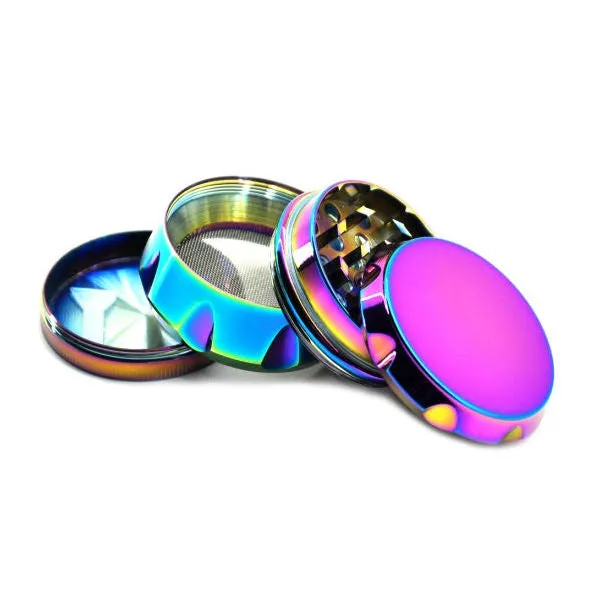 40mm Metal 4 Part Grinder - iridescent