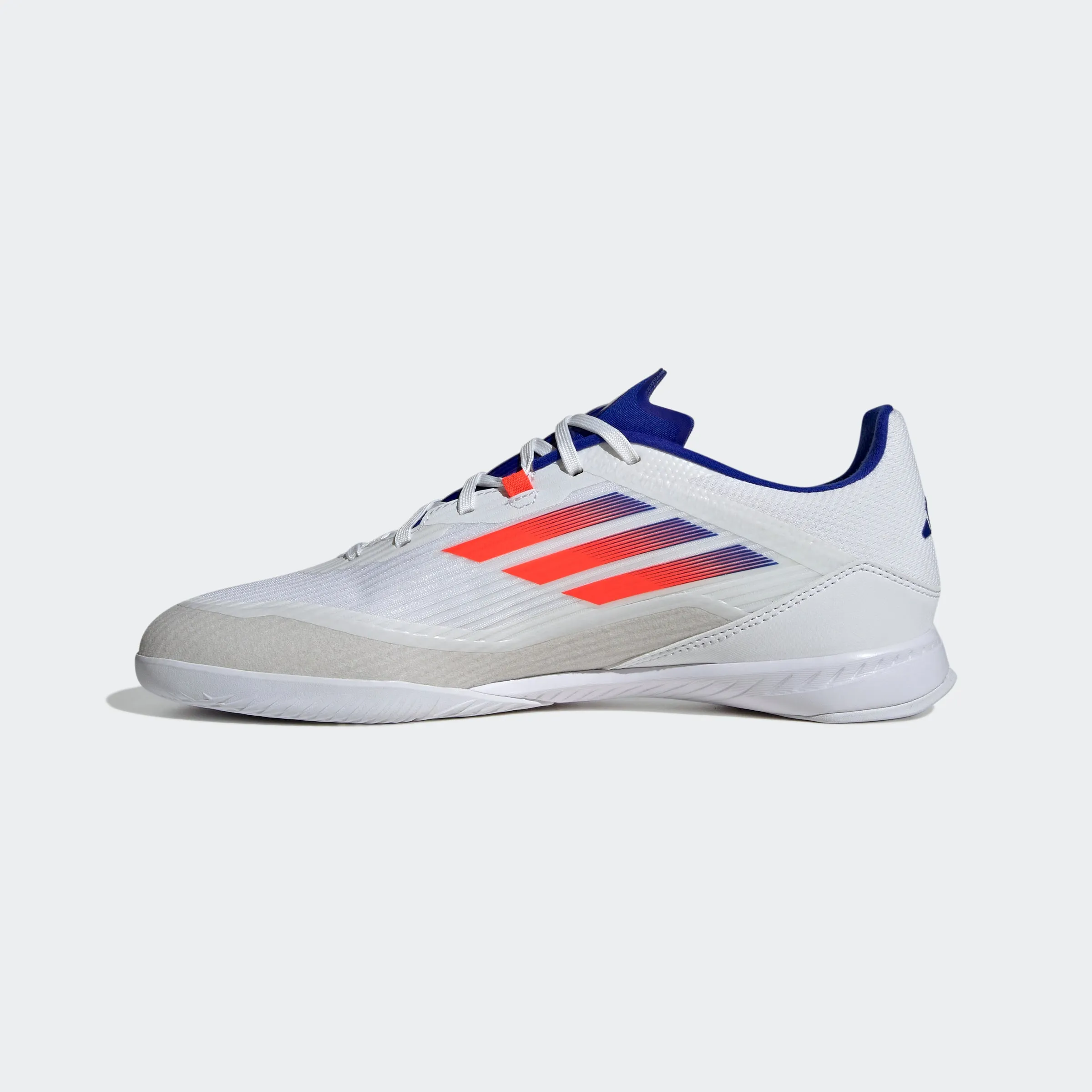 adidas F50 League Indoor Soccer Shoes | Cloud White-Solar Red-Lucid Blue | Men's