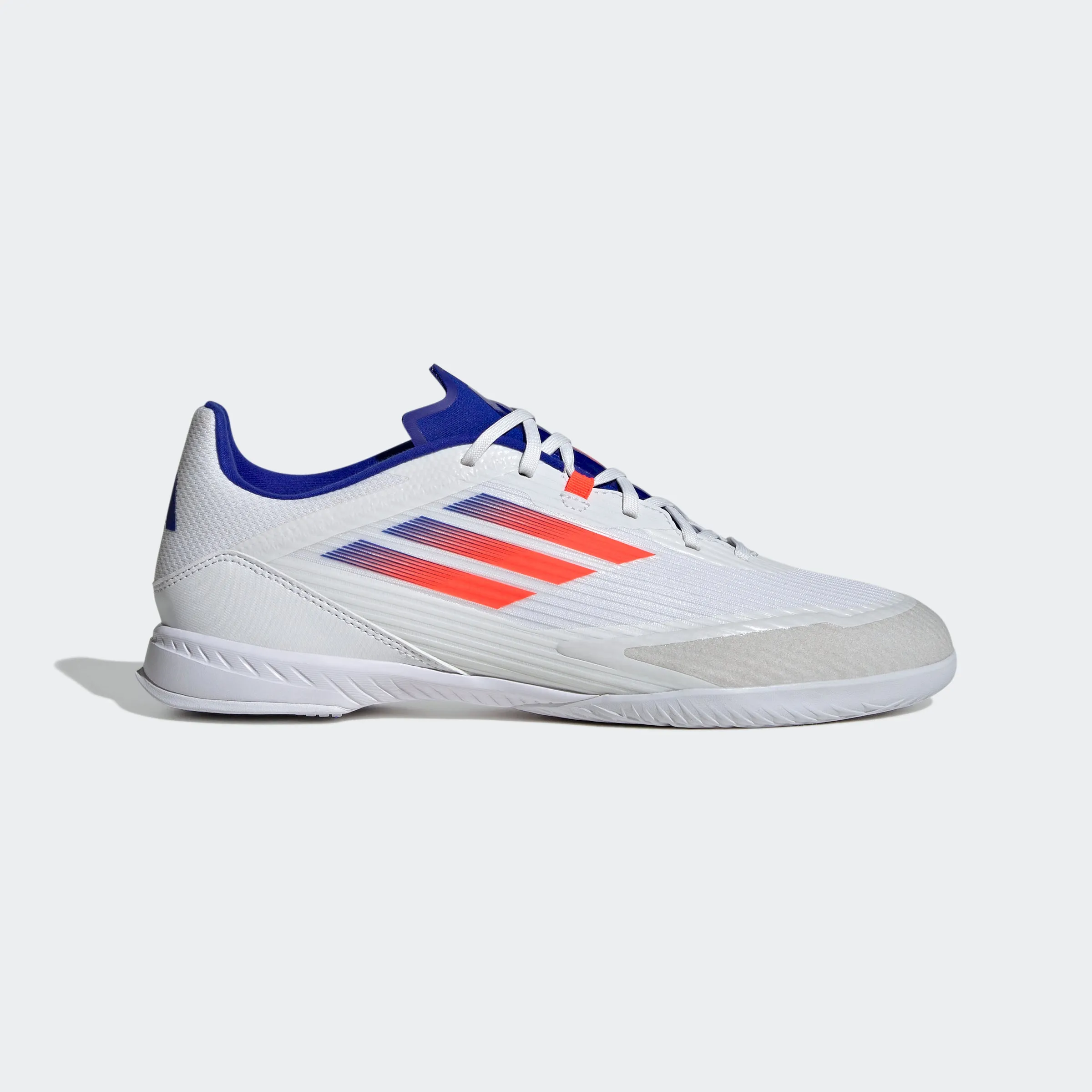 adidas F50 League Indoor Soccer Shoes | Cloud White-Solar Red-Lucid Blue | Men's