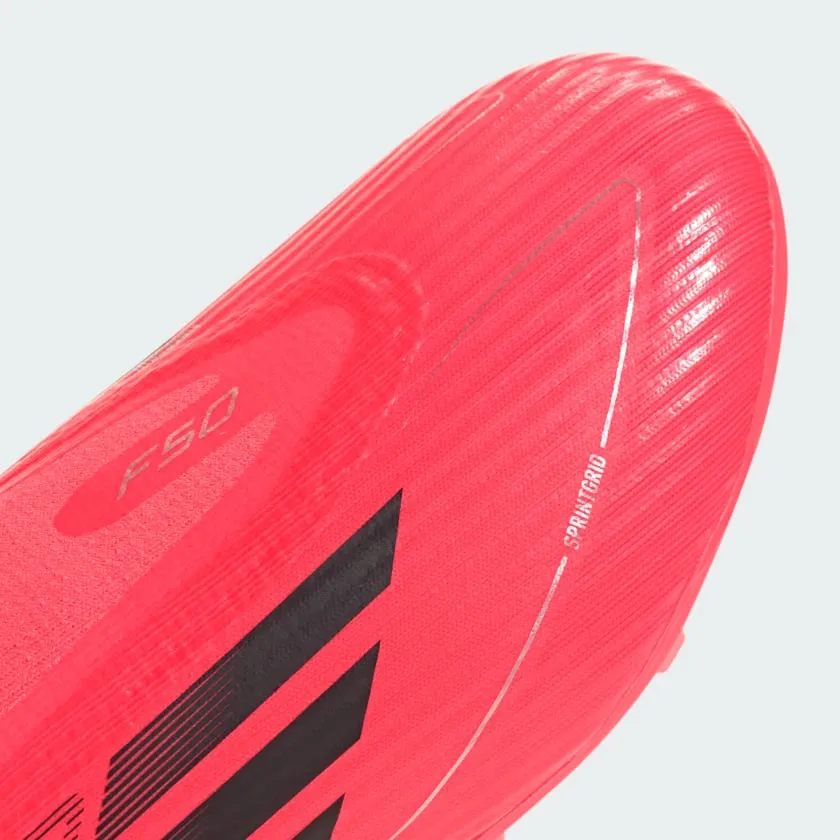 adidas F50 LEAGUE LACELESS Firm/Multi-Ground Soccer Cleats | Turbo-Aurora Black | Kid's Unisex