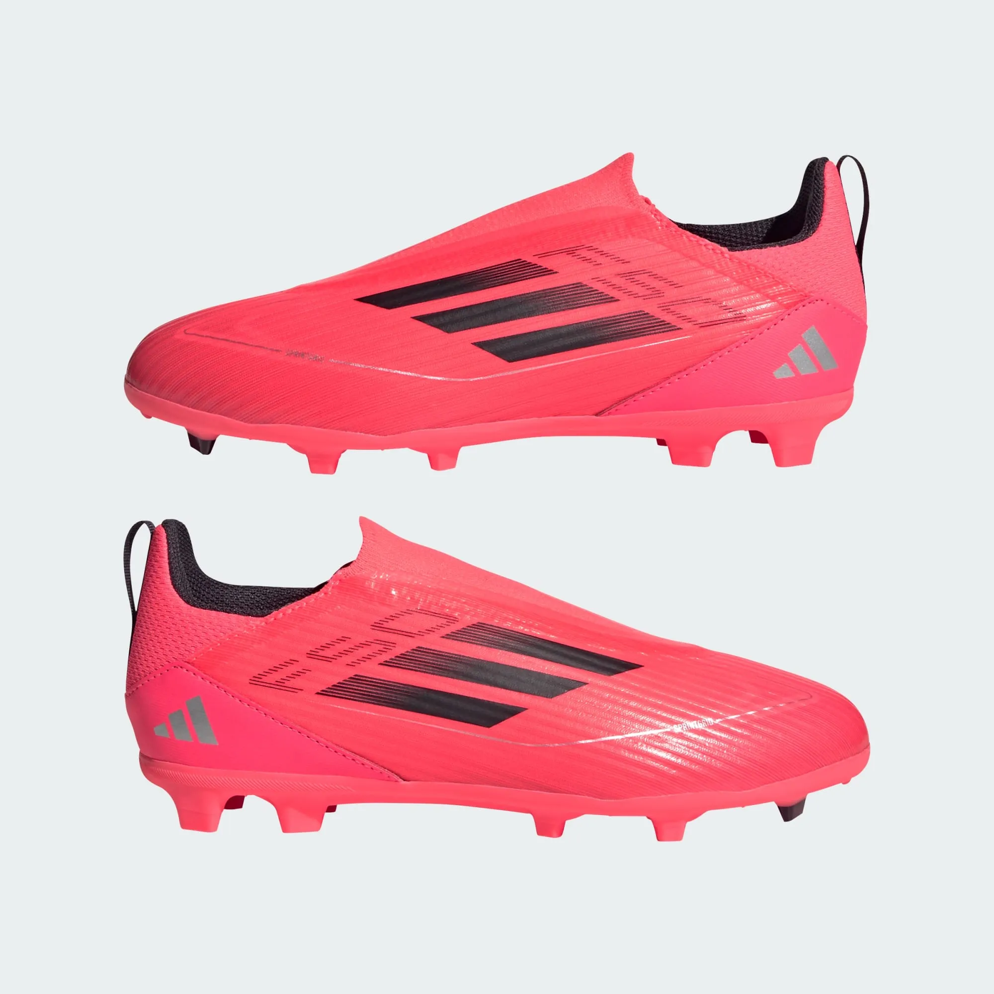 adidas F50 LEAGUE LACELESS Firm/Multi-Ground Soccer Cleats | Turbo-Aurora Black | Kid's Unisex