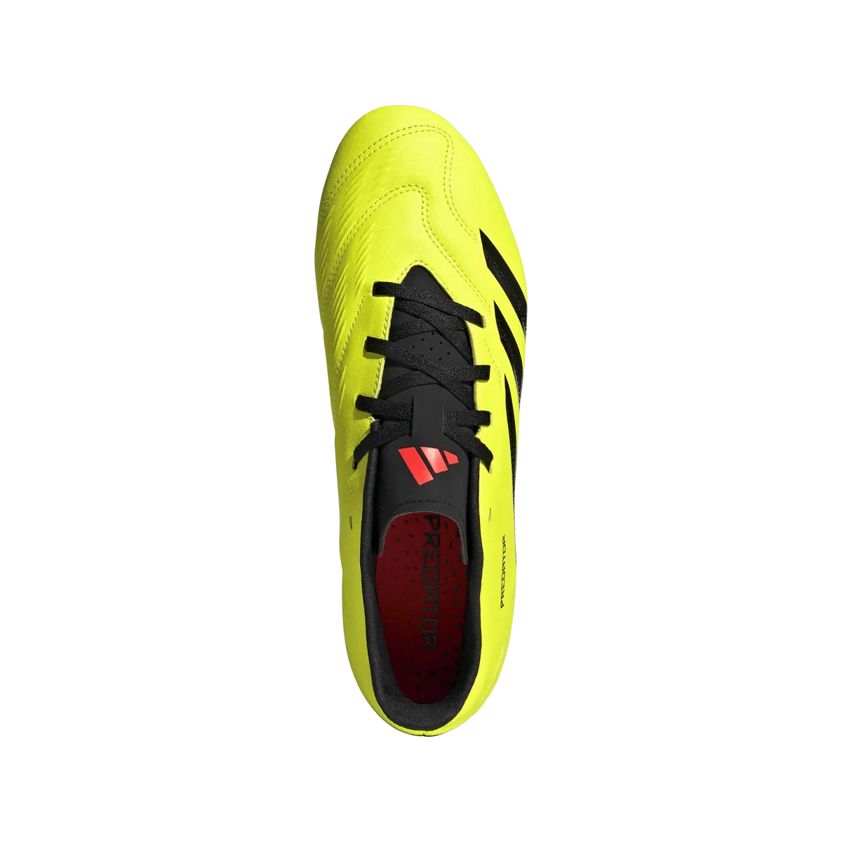 adidas Predator Club Flexible Ground Adult Soccer Cleat IG7757 Yellow/Black/Solar Red