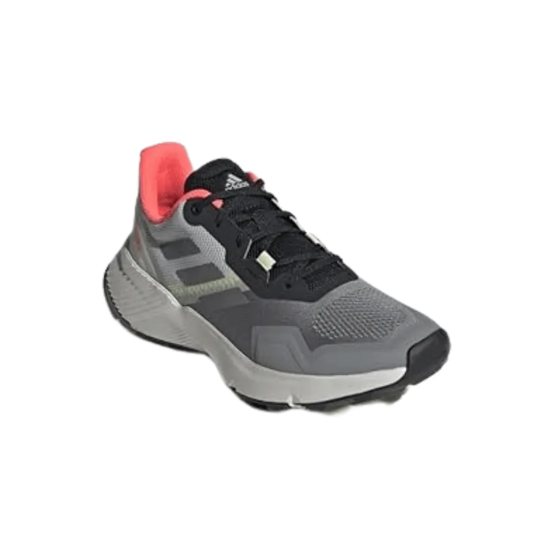 Adidas - Women's Terrex Soulstride Trail Running Shoes - Grey/Grey/Turbo