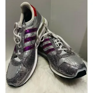 Adidas ZX 500 Sequin Low Top Sneakers - Size 7.5