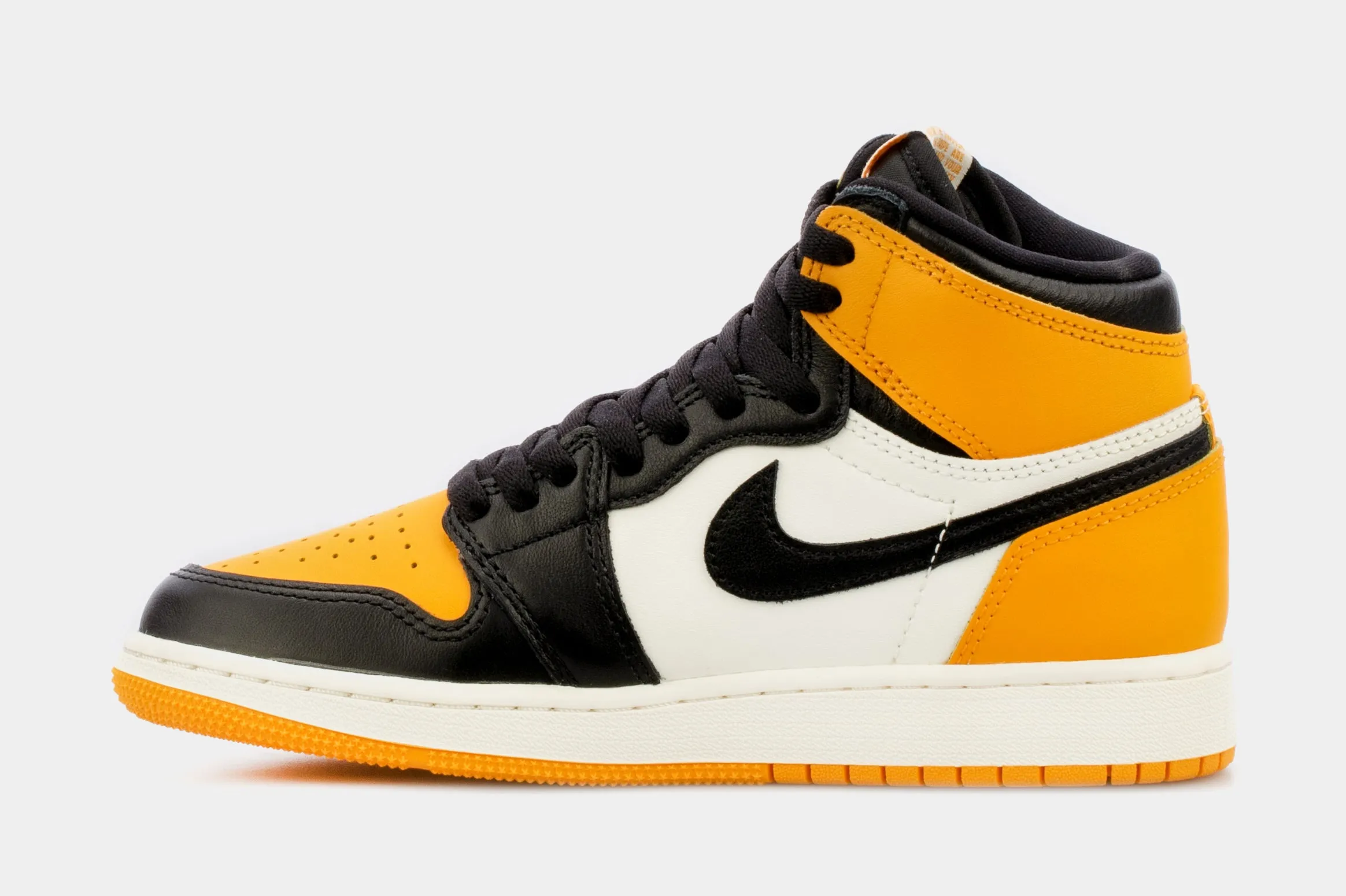 Air Jordan 1 High OG Taxi Grade School Lifestyle Shoes (Black/Yellow) Free Shipping