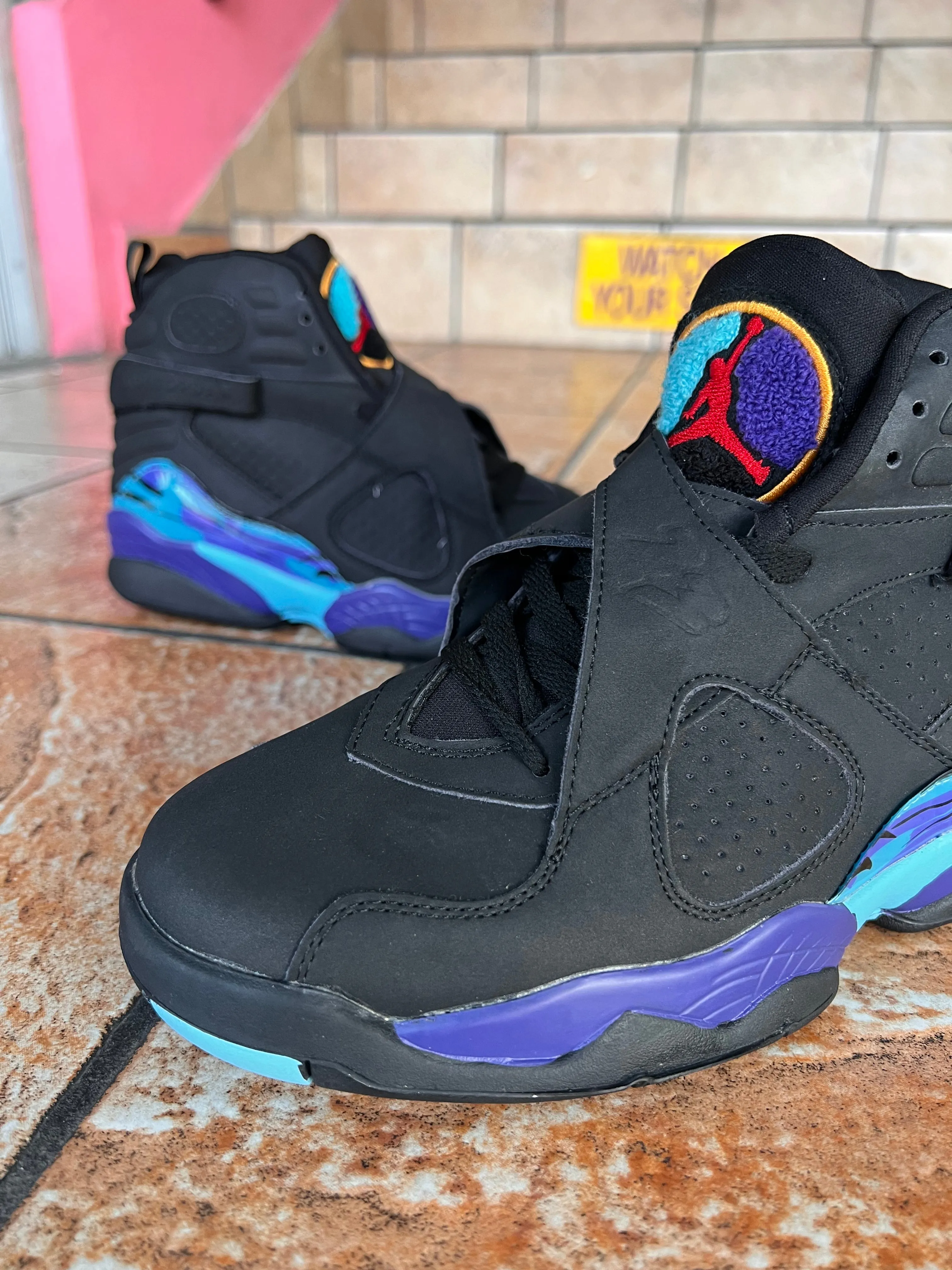 Air Jordan Retro 8 Black & Blue Sneakers