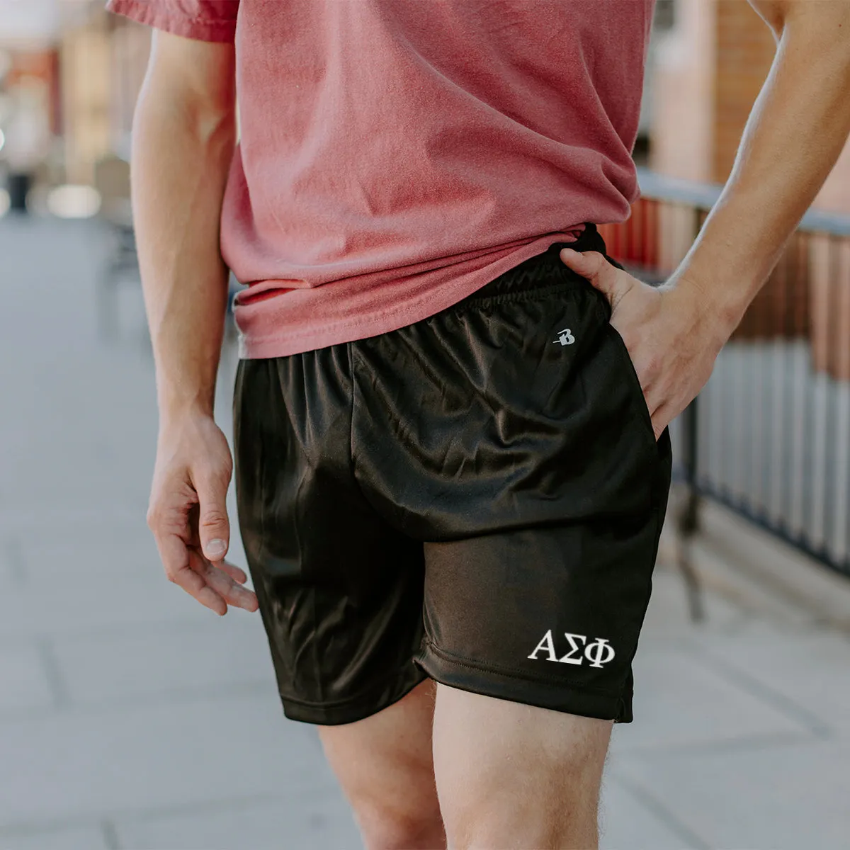 Alpha Sig 5" Black Shorts