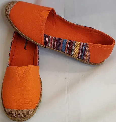 Amy -- Women's Canvas Espadrille -- Orange Multi