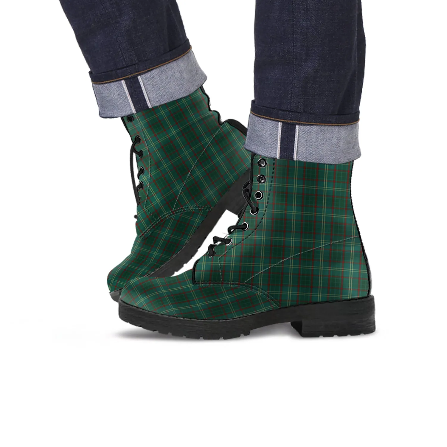 Armagh County Ireland Tartan Leather Boots