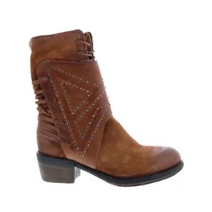 A.S.98 Callhoun A22208-101 Womens Brown Leather Zipper Casual Dress Boots