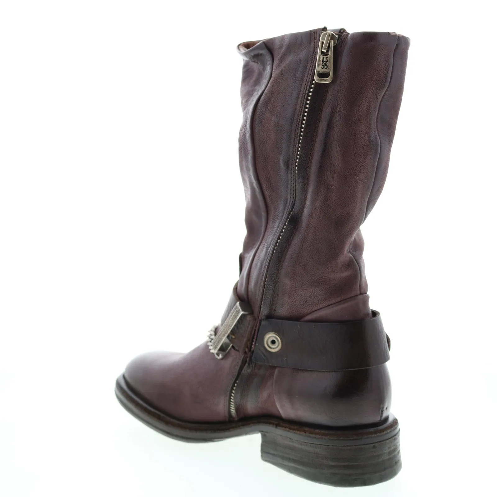 A.S.98 Frey A51305-301 Womens Brown Leather Hook & Loop Casual Dress Boots