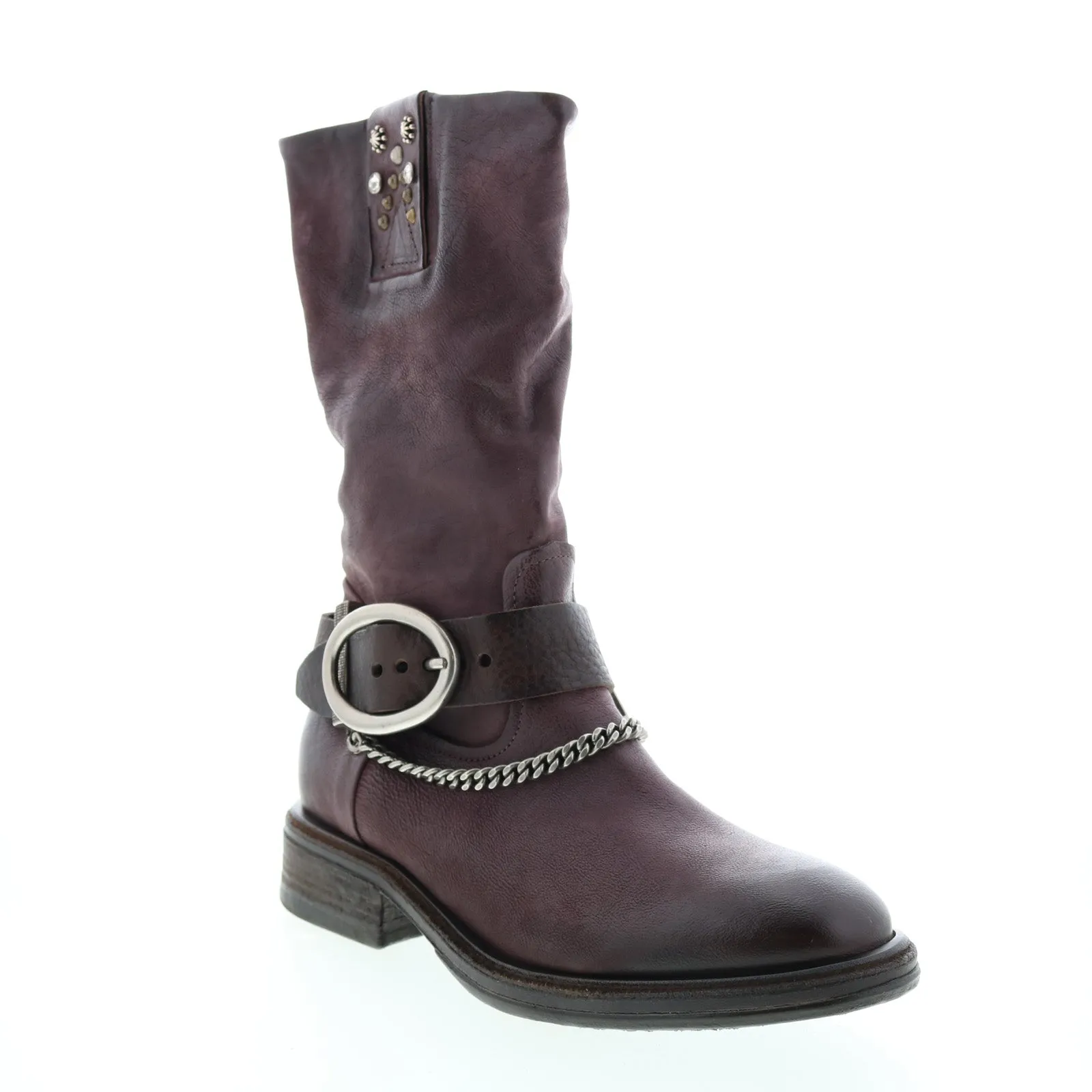 A.S.98 Frey A51305-301 Womens Brown Leather Hook & Loop Casual Dress Boots