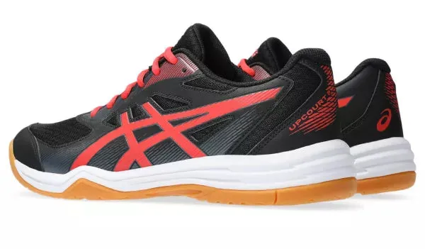 Asics Upcourt 5 Badminton Shoes - Black/Classic Red