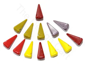 Assorted Pyramid Czech Glass Beads