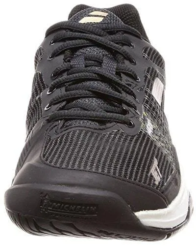 Babolat Men's Jet Mach I All Court Tennis Shoe - Black/Gold (9)