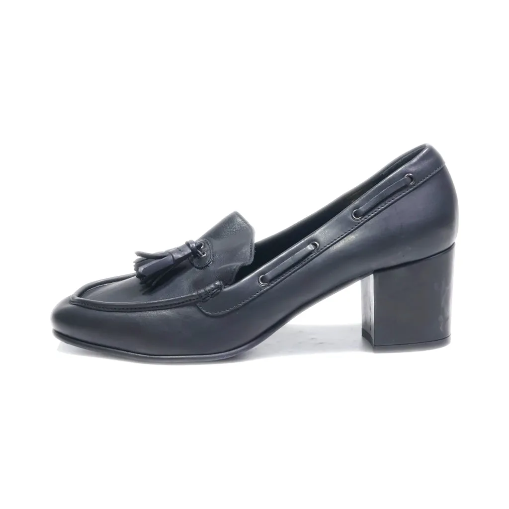 Bass Mid-Heel Shoes Leather Black Colour For Women