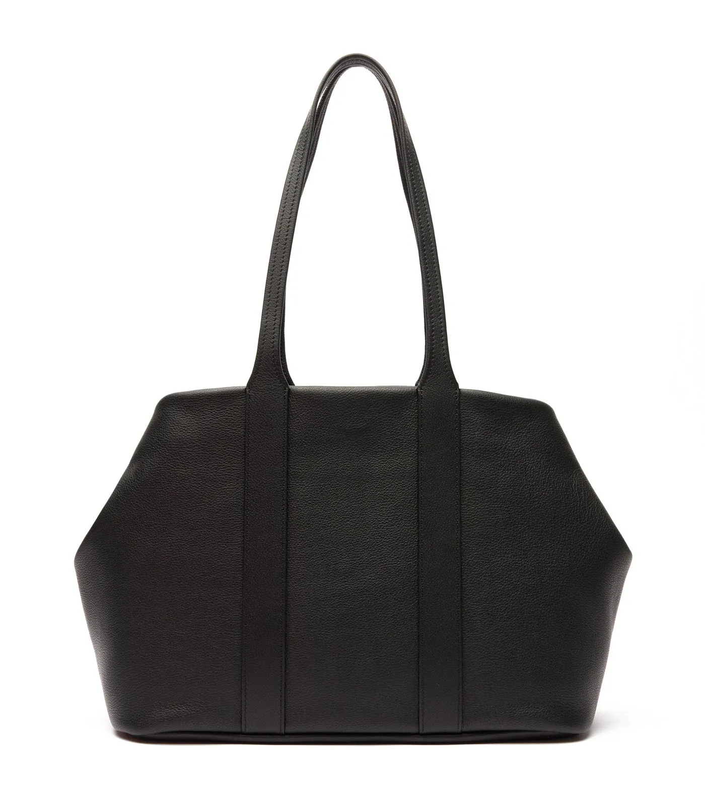 City Court Leather Tote Bag Noir