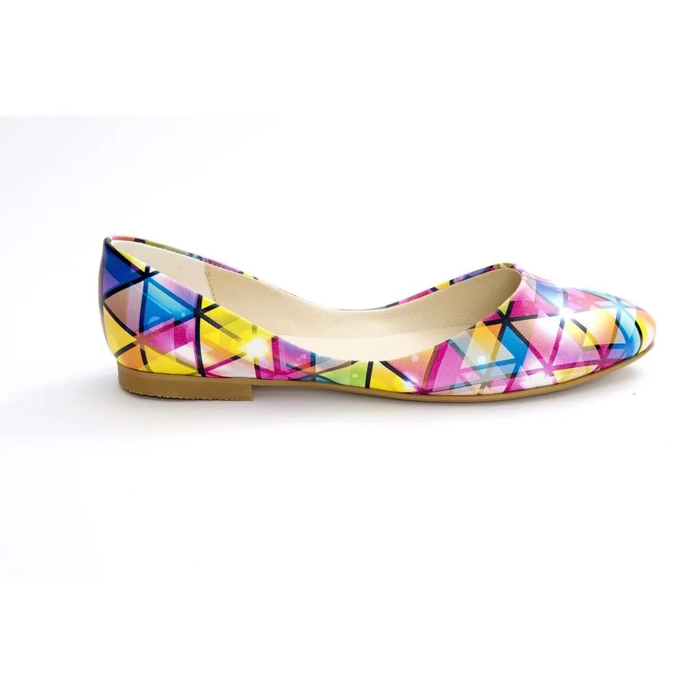 Colored Triangles Ballerinas Shoes NSS360