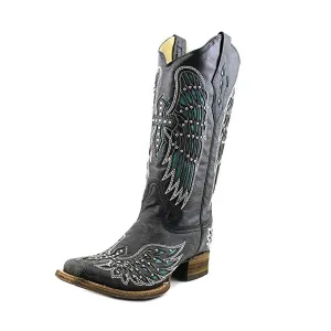 Corral Women's Wing And Cross With Studs And Crystals Square Toe Boots A1142