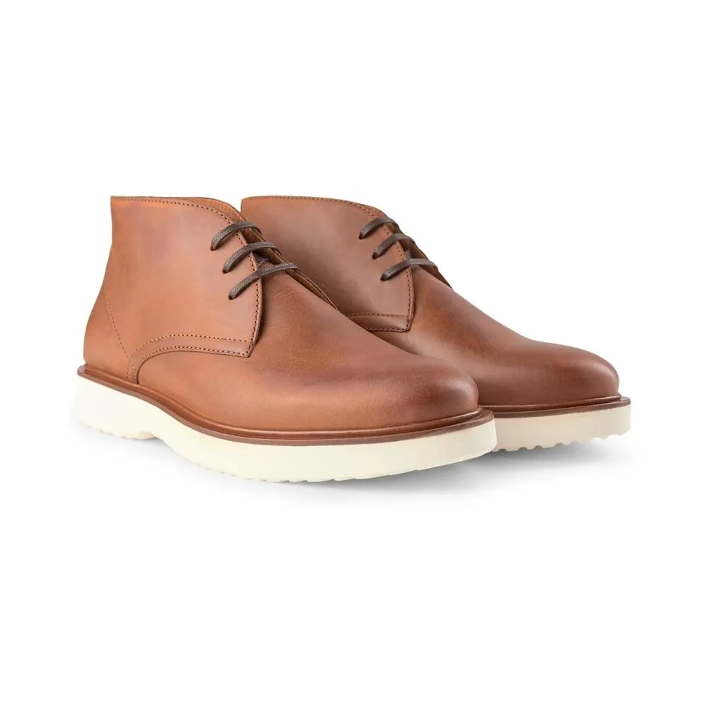 Cosmos Leather Desert Boots - TAN