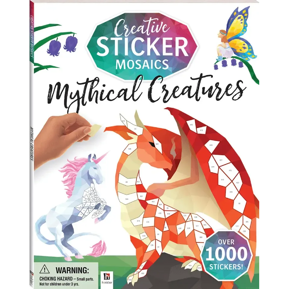 Creative Sticker Mosaics: Mythical Creatures