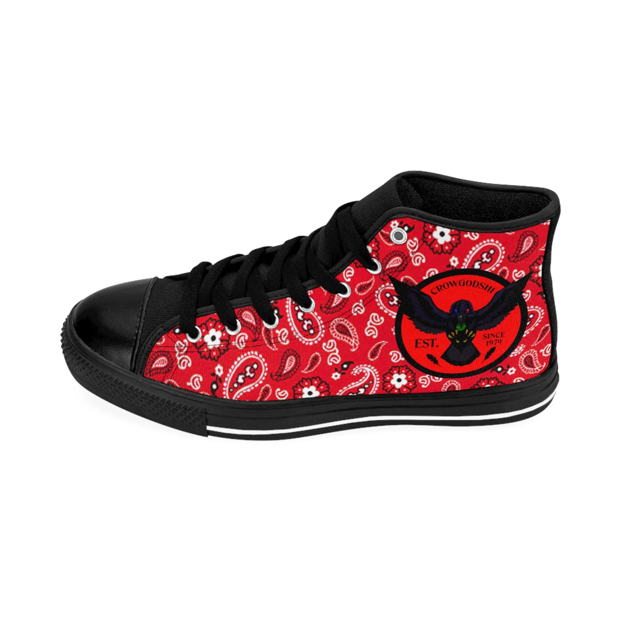 Crowgodshi Men's Red Colors High-Tops