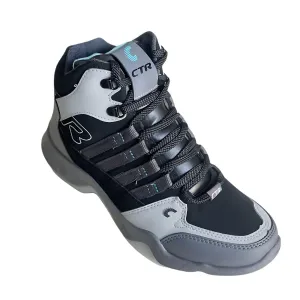 CTR Rub-600 High Ankle Trekking and Hiking Shoes - Light Grey   Black