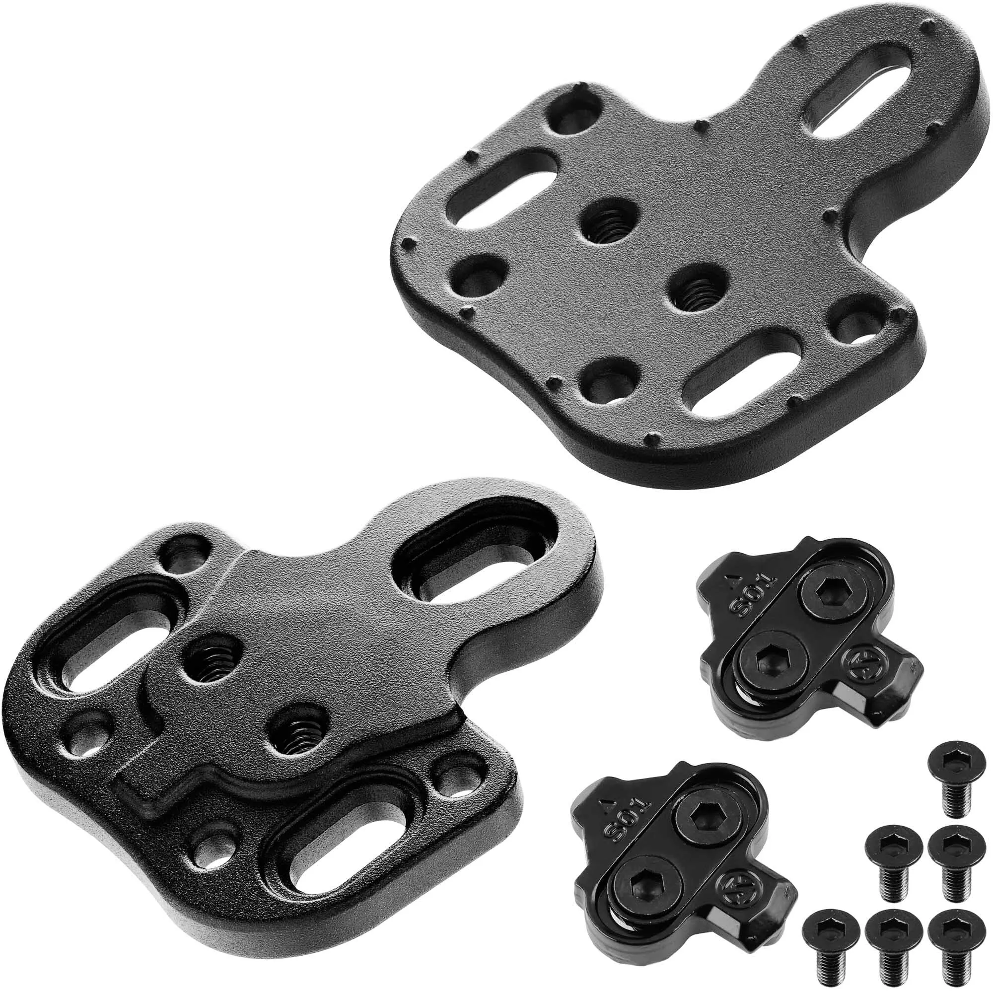 CyclingDeal Bicycle Shoes Cleats Converting Adapters - Using MTB Type SPD Cleats on Road or Indoor Bike Shoes with 3 Holes - Compatible with Shimano SPD Crankbrother