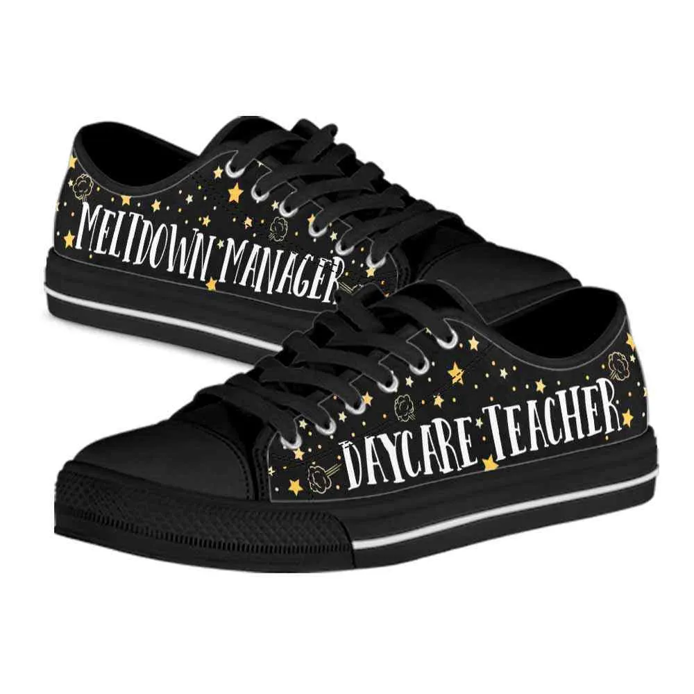 Daycare Teacher Stars Meltdown Manager Low Top Shoes, Teacher Shoes, Low Top Sneakers