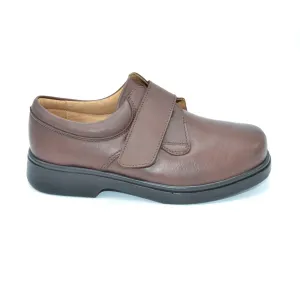 DB Reece/Benny - Mens Extra Wide Velcro Close Shoe - 6E Fitting - Brown