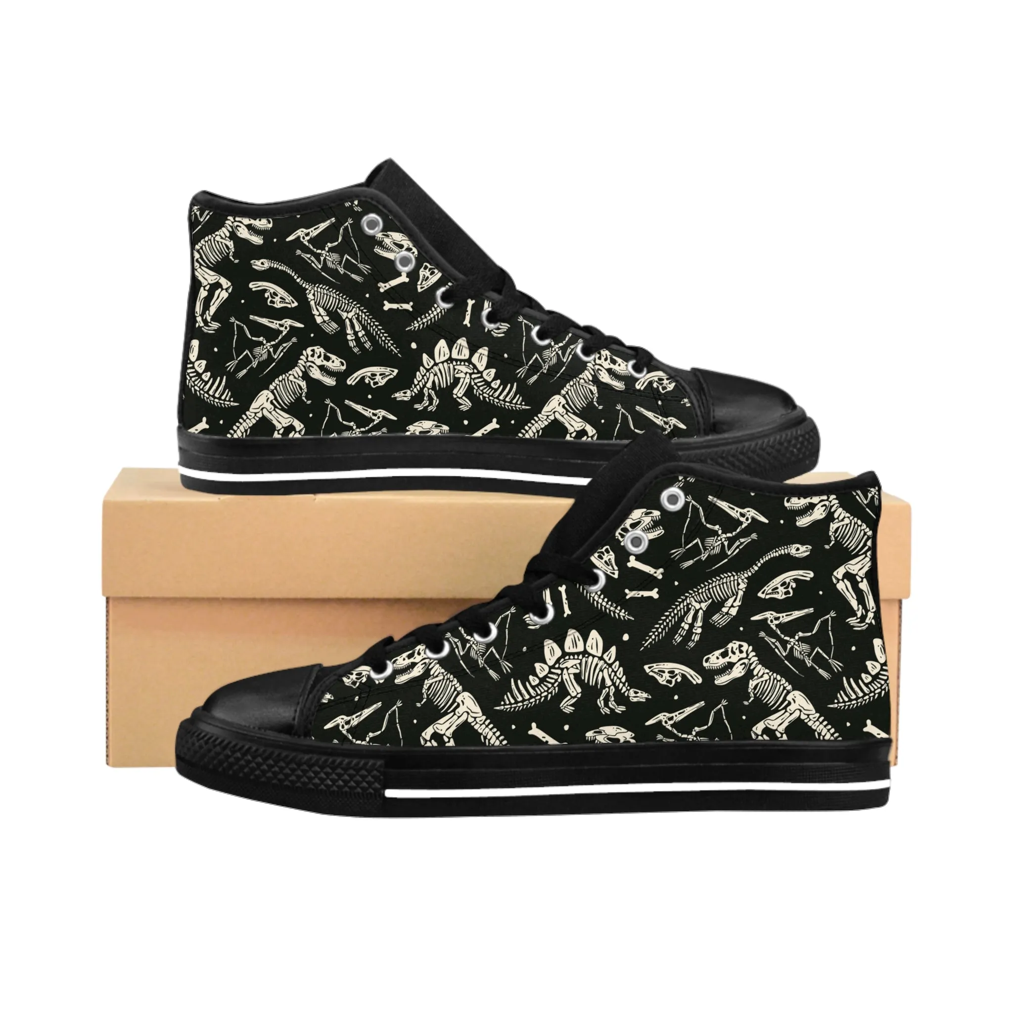 Dinosaur Skeletons Men's Classic Sneakers