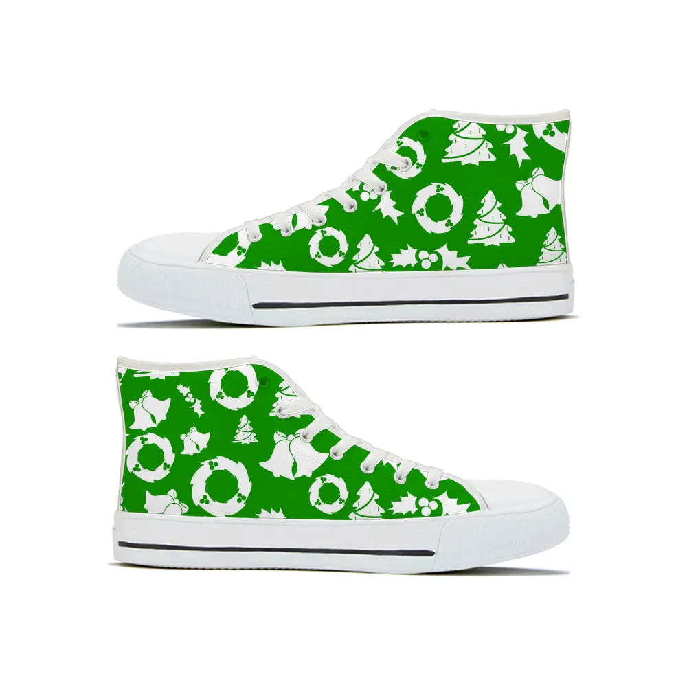 Diverse Panda Green Christmas Hi Tops