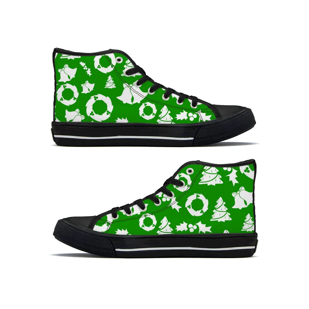 Diverse Panda Green Christmas Hi Tops