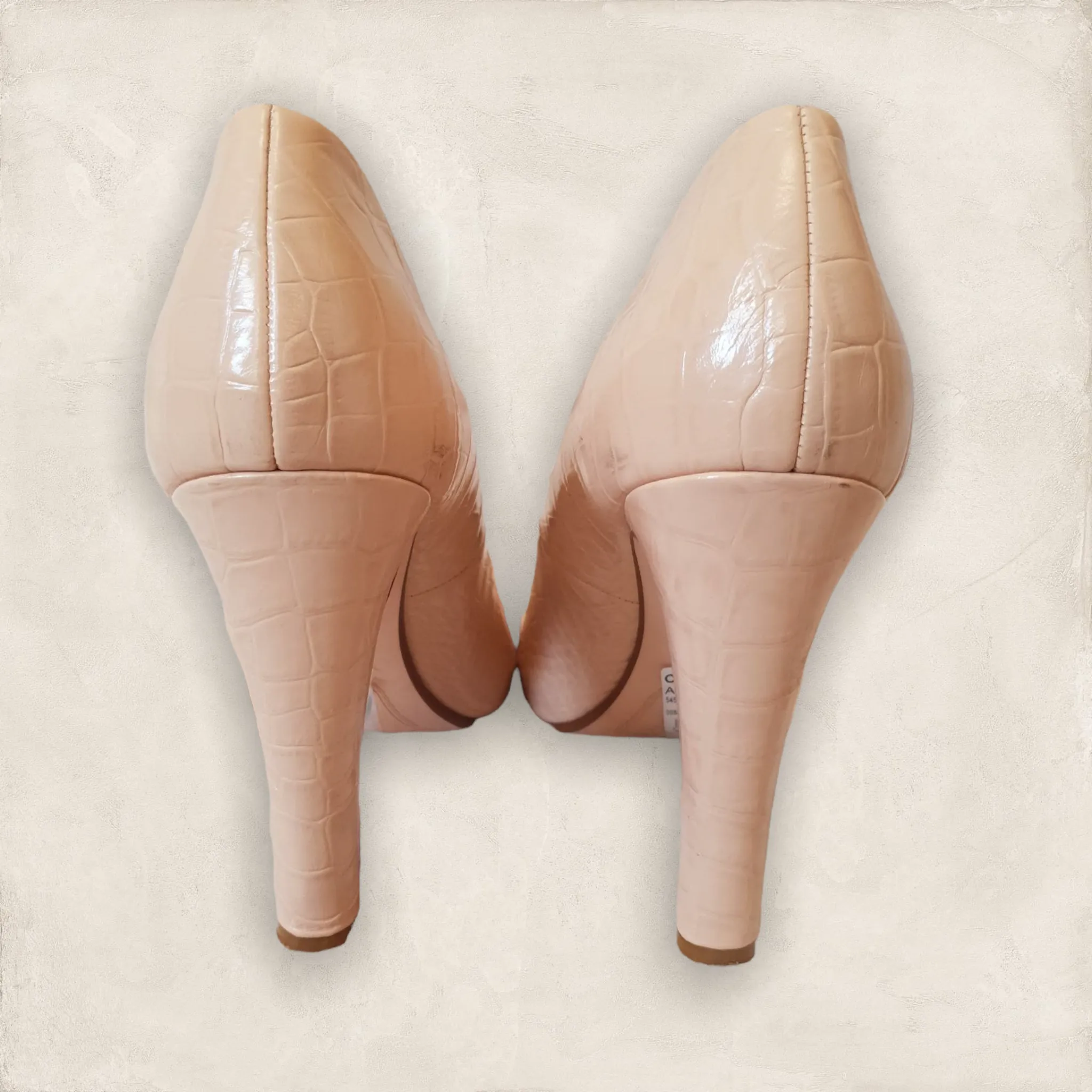 Dune Nude Leather Court Shoes UK 6 US 8 EU 39.5