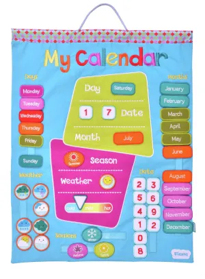 Fabric Hanging Activity Calendar - Multi-Coloured