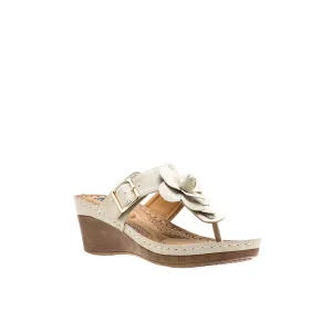 Flora Natural Wedge Sandals