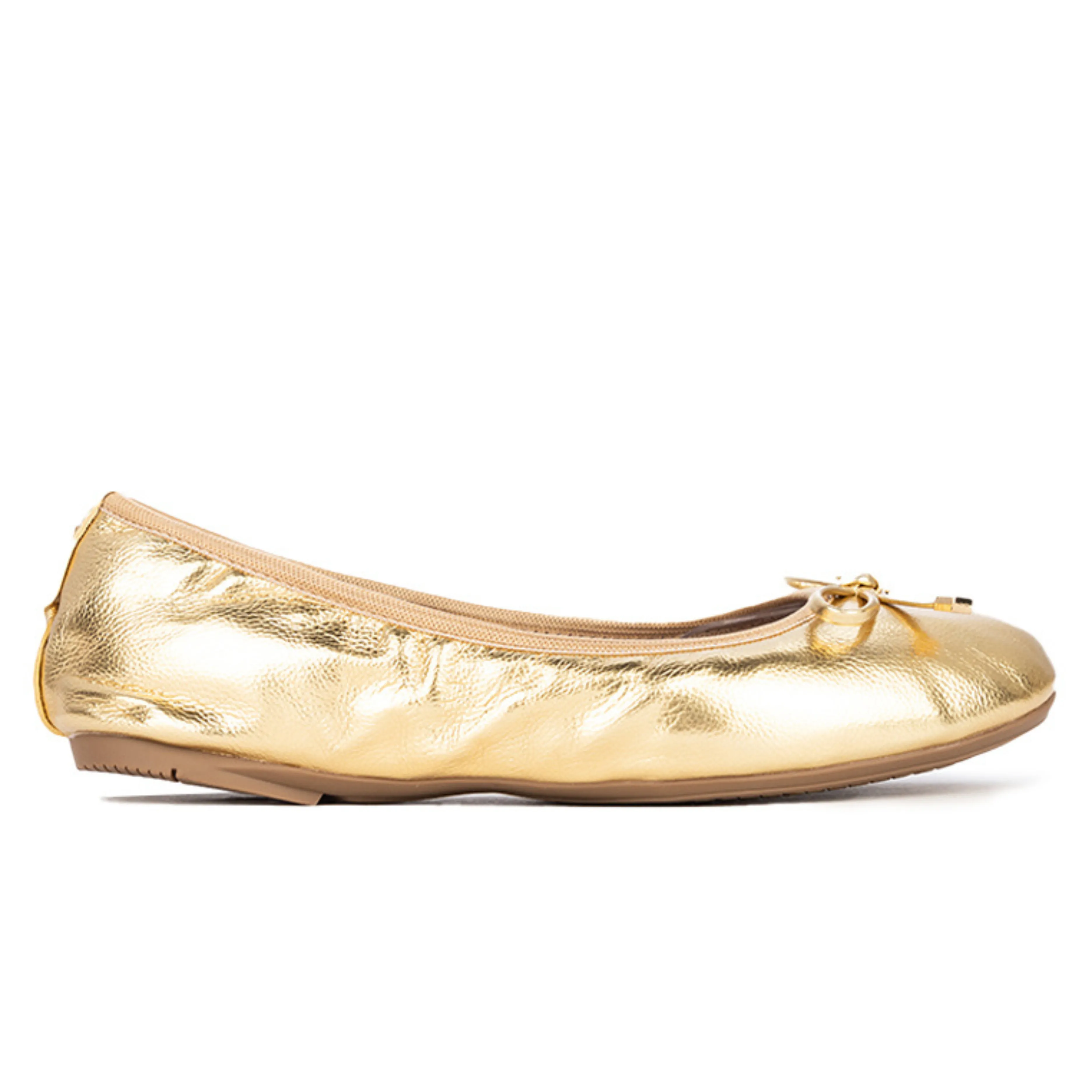 FRANKIE Ballet Flat Shoes - Gold Metallic