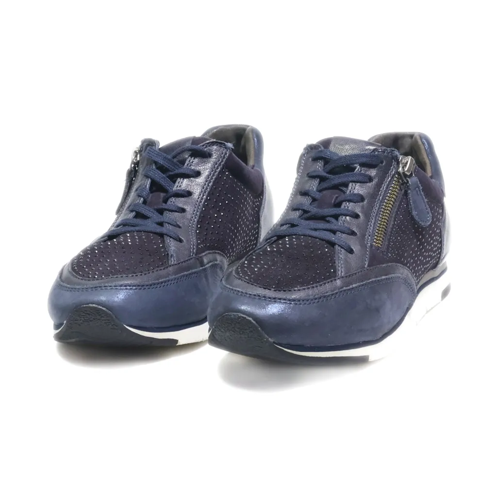 Gabor Lace Ups Suede Blue Colour For Women