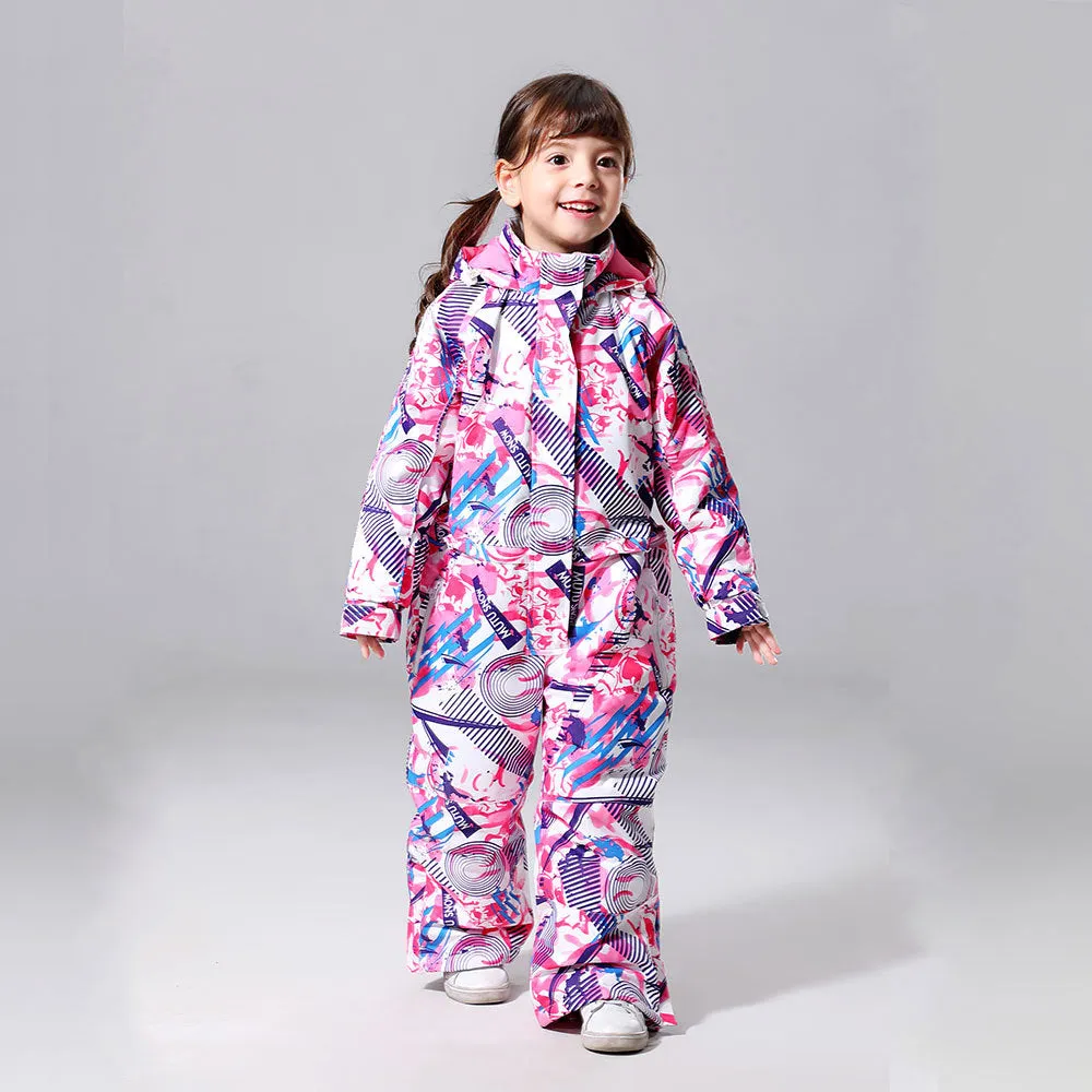 Girls One Piece Style Winter Fashion Ski Suits Winter Jumpsuit Snowsuits