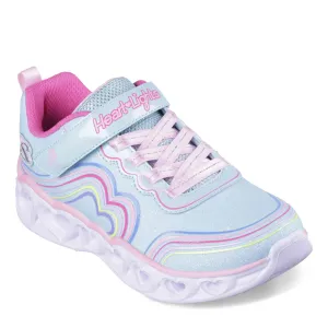 Girl's Skechers, Heart Lights - Retro Hearts Sneaker - Little Kid