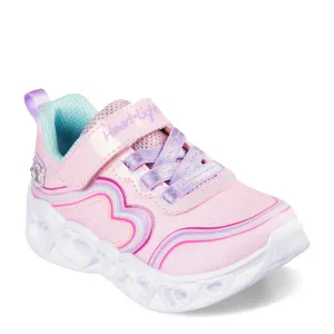 Girl's Skechers, Heart Lights - Retro Hearts Sneaker - Toddler