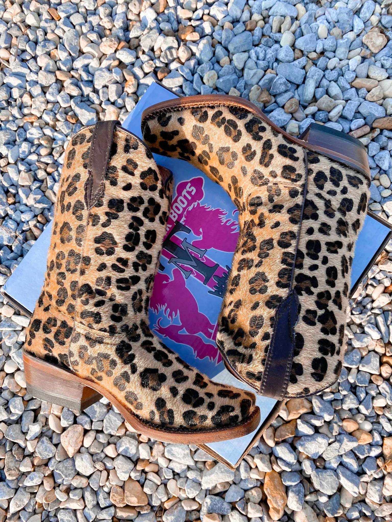 GIRL'S TANNER MARK LEOPARD SPARKLE BOOTS