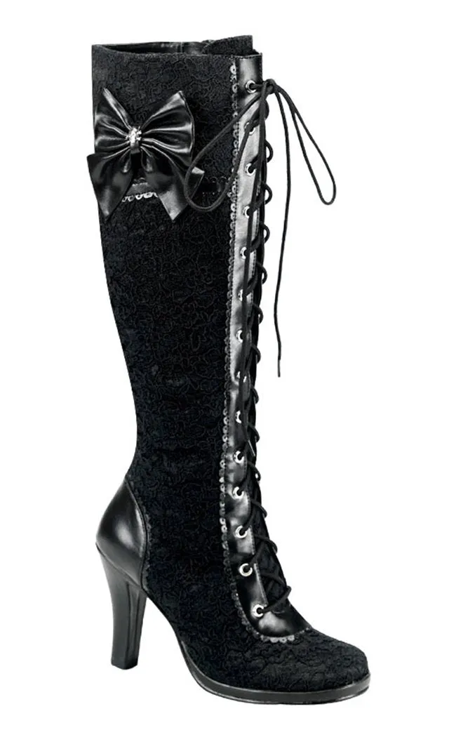 GLAM-240 Black Knee High Boots (AU Stock)