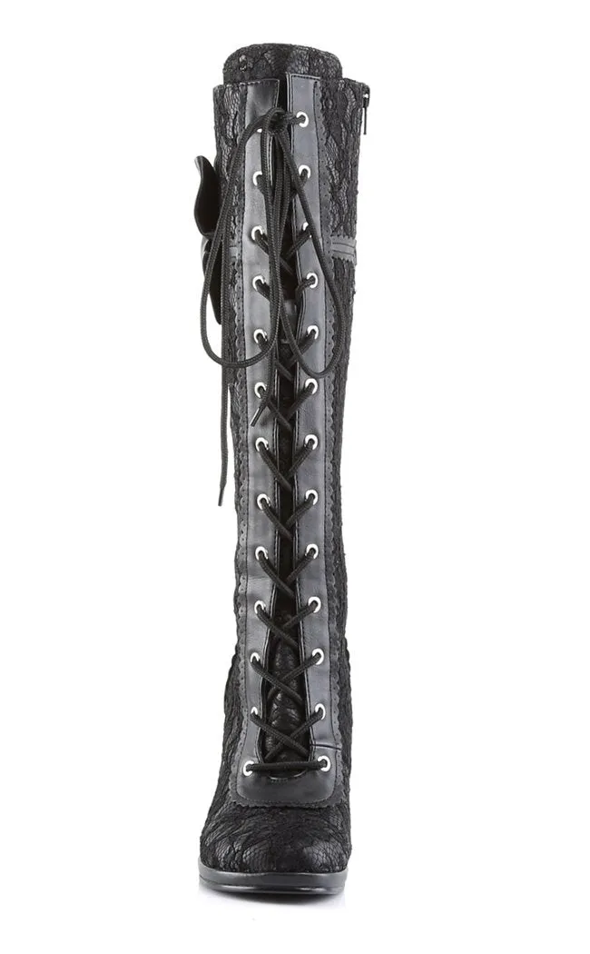 GLAM-240 Black Knee High Boots (AU Stock)